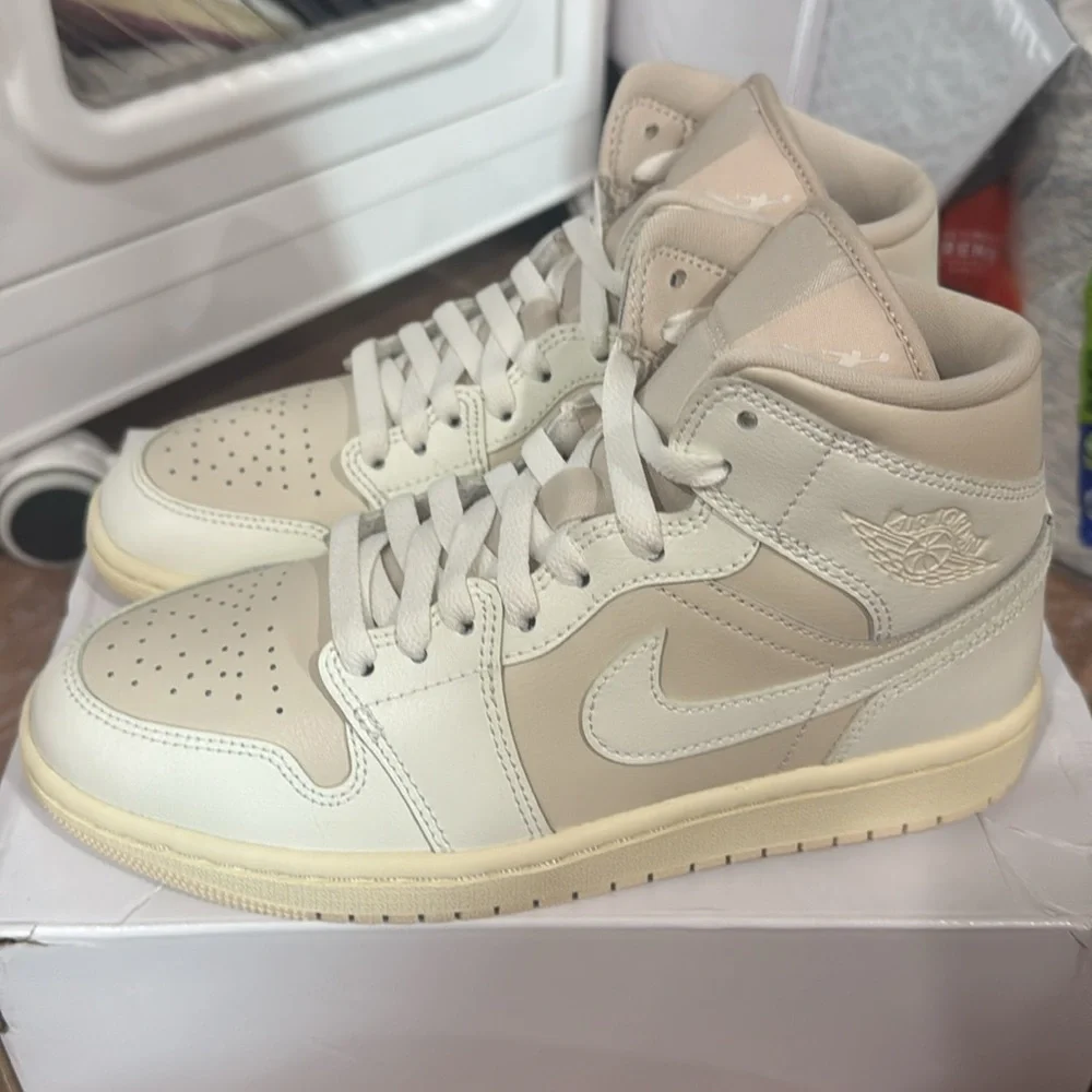 Air Jordans in Cream and Tan - Picture 3 of 5